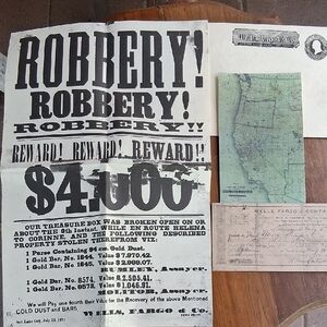 Vintage Wells Fargo Robbery Poster